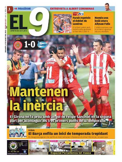 9 Esportiu. Comarques gironines, El. 17/8/2013. [Issue]