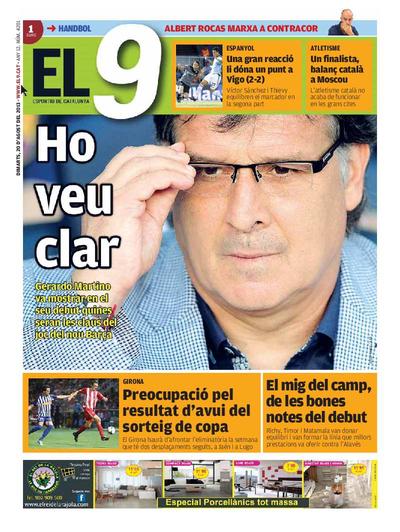 9 Esportiu. Comarques gironines, El. 20/8/2013. [Issue]