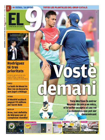9 Esportiu. Comarques gironines, El. 23/8/2013. [Issue]