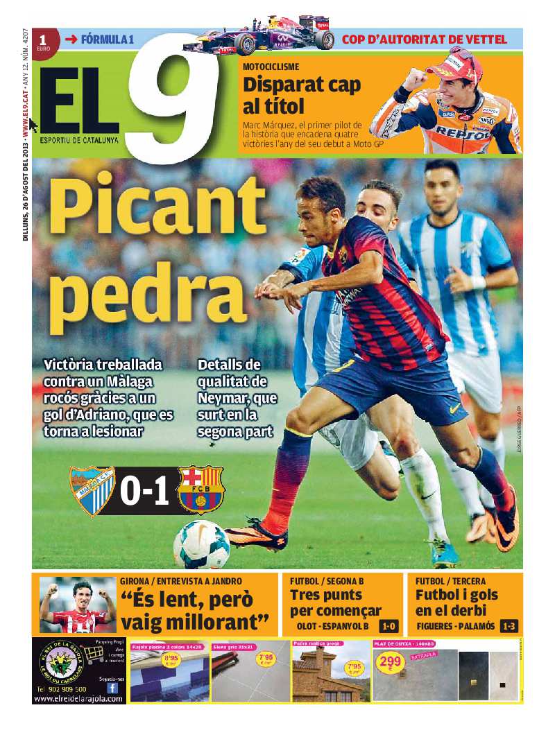 9 Esportiu. Comarques gironines, El. 26/8/2013. [Issue]