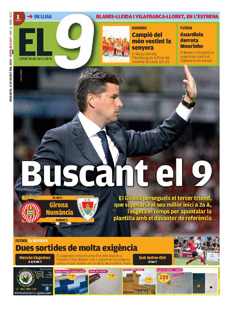 9 Esportiu. Comarques gironines, El. 31/8/2013. [Issue]