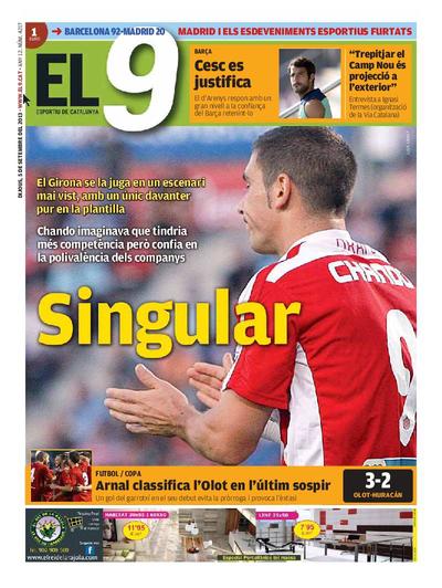 9 Esportiu. Comarques gironines, El. 5/9/2013. [Issue]