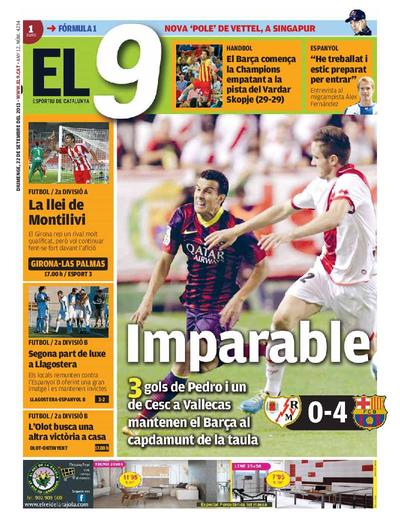 9 Esportiu. Comarques gironines, El. 22/9/2013. [Issue]