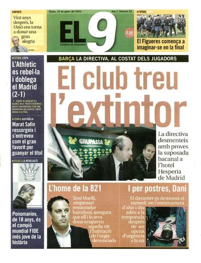9 Esportiu, El. 24/1/2002. [Issue]