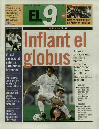 9 Esportiu, El. 1/2/2002. [Issue]