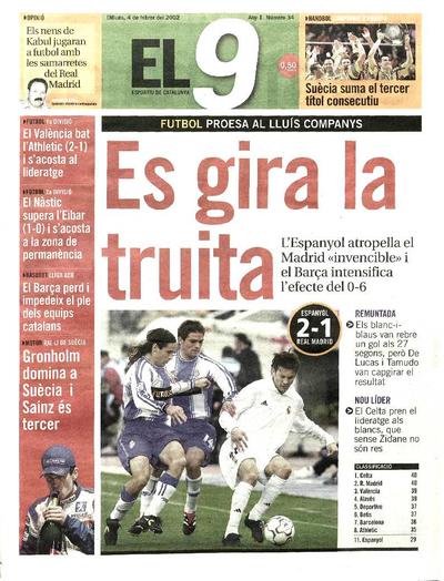 9 Esportiu, El. 4/2/2002. [Issue]