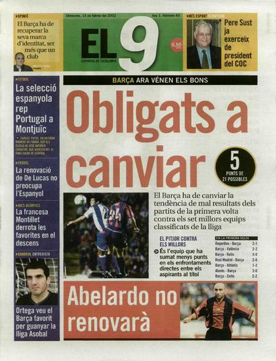 9 Esportiu, El. 13/2/2002. [Issue]