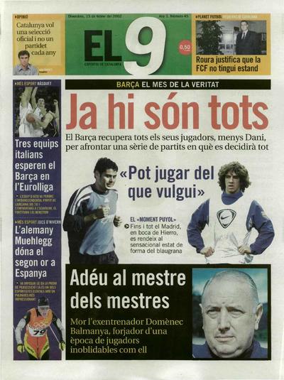9 Esportiu, El. 15/2/2002. [Issue]