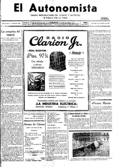 Autonomista, L'. 8/1/1931. [Ejemplar]