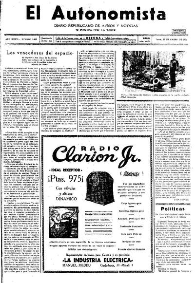 Autonomista, L'. 12/1/1931. [Issue]
