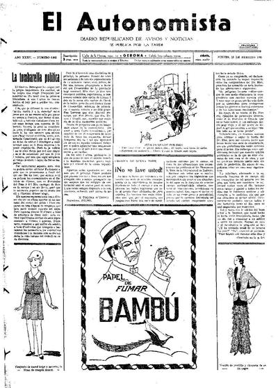 Autonomista, L'. 19/2/1931. [Issue]