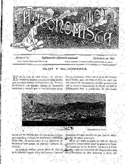 Autonomista. Suplement Literari, L'. 1/9/1902. [Ejemplar]