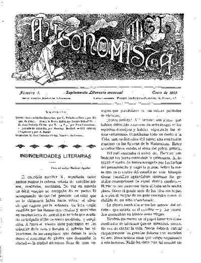 Autonomista. Suplement Literari, L'. 1/1/1903. [Exemplar]