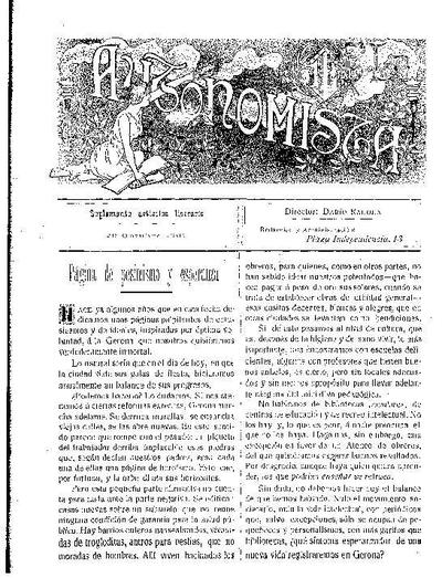 Autonomista. Suplement Literari, L'. 29/10/1907. [Issue]