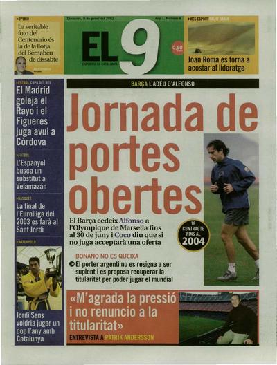 9 Esportiu, El. 9/1/2002. [Issue]
