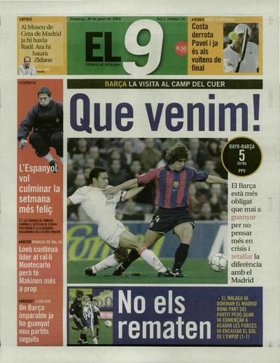 9 Esportiu, El. 20/1/2002. [Issue]