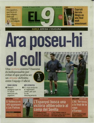 9 Esportiu, El. 27/1/2002. [Issue]