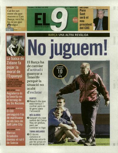 9 Esportiu, El. 2/2/2002. [Issue]