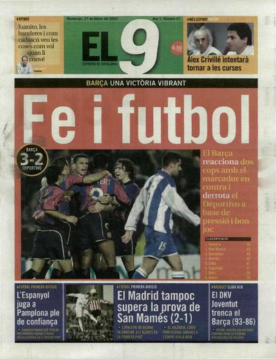 9 Esportiu, El. 17/2/2002. [Issue]