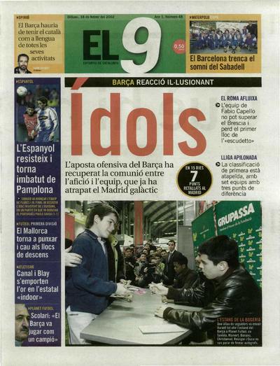 9 Esportiu, El. 18/2/2002. [Issue]