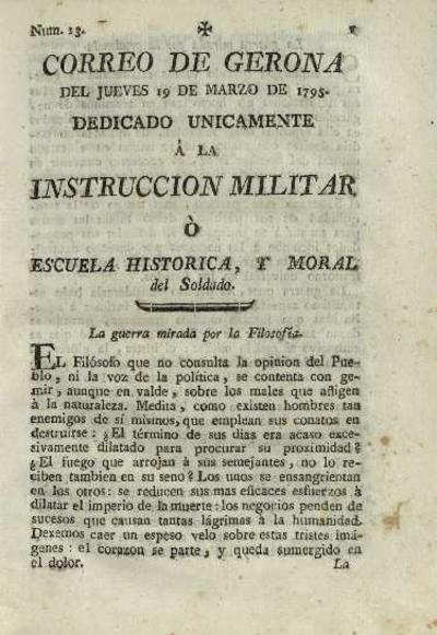 Correo de Gerona. 19/3/1795. [Exemplar]