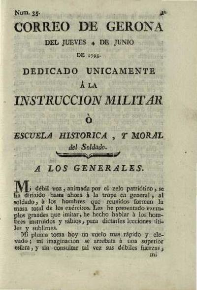 Correo de Gerona. 4/6/1795. [Issue]
