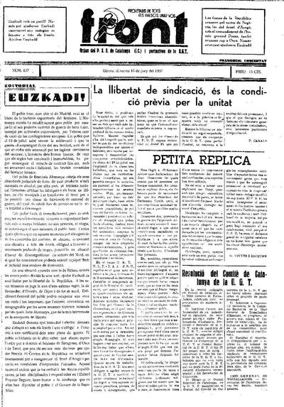 Front. 16/6/1937. [Ejemplar]