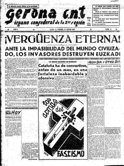 Gerona CNT. 18/6/1937. [Ejemplar]