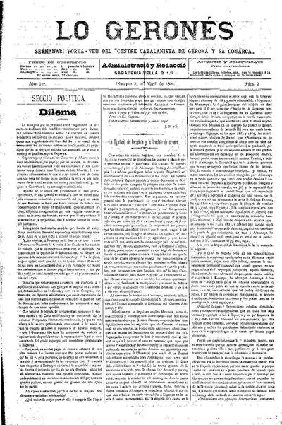 Geronés, Lo. 21/4/1894. [Issue]
