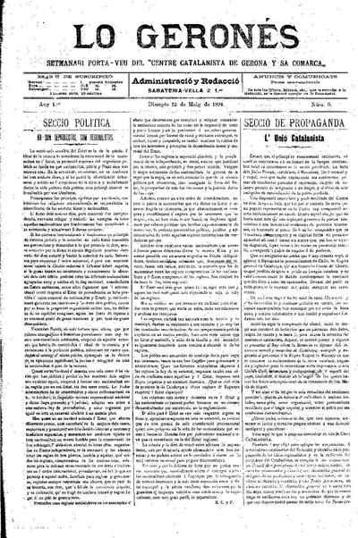 Geronés, Lo. 12/5/1894. [Issue]
