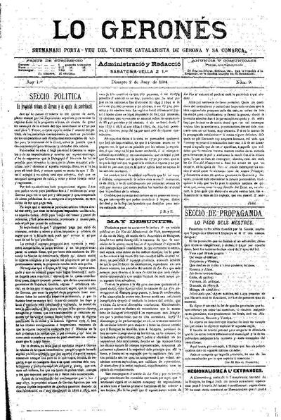 Geronés, Lo. 2/6/1894. [Issue]