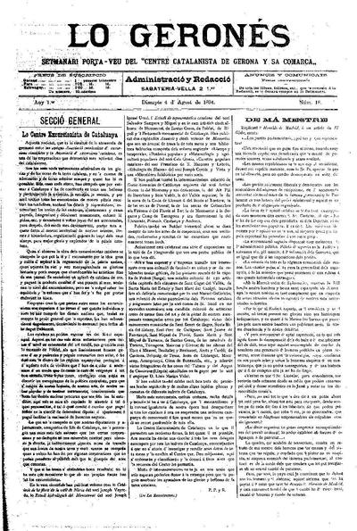 Geronés, Lo. 4/8/1894. [Issue]