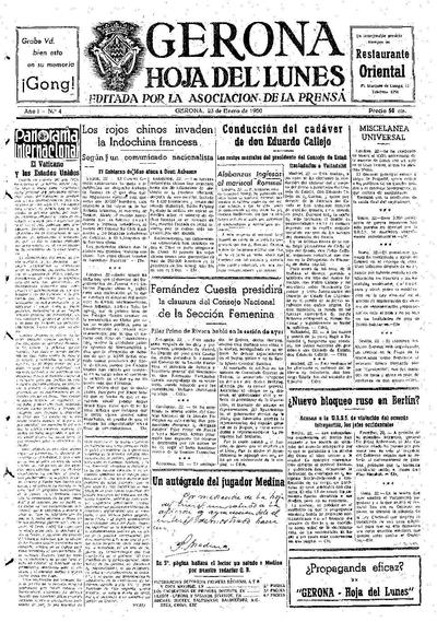 Hoja del Lunes. 23/1/1950. [Exemplar]