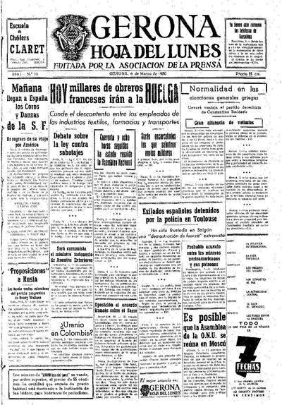 Hoja del Lunes. 6/3/1950. [Exemplar]