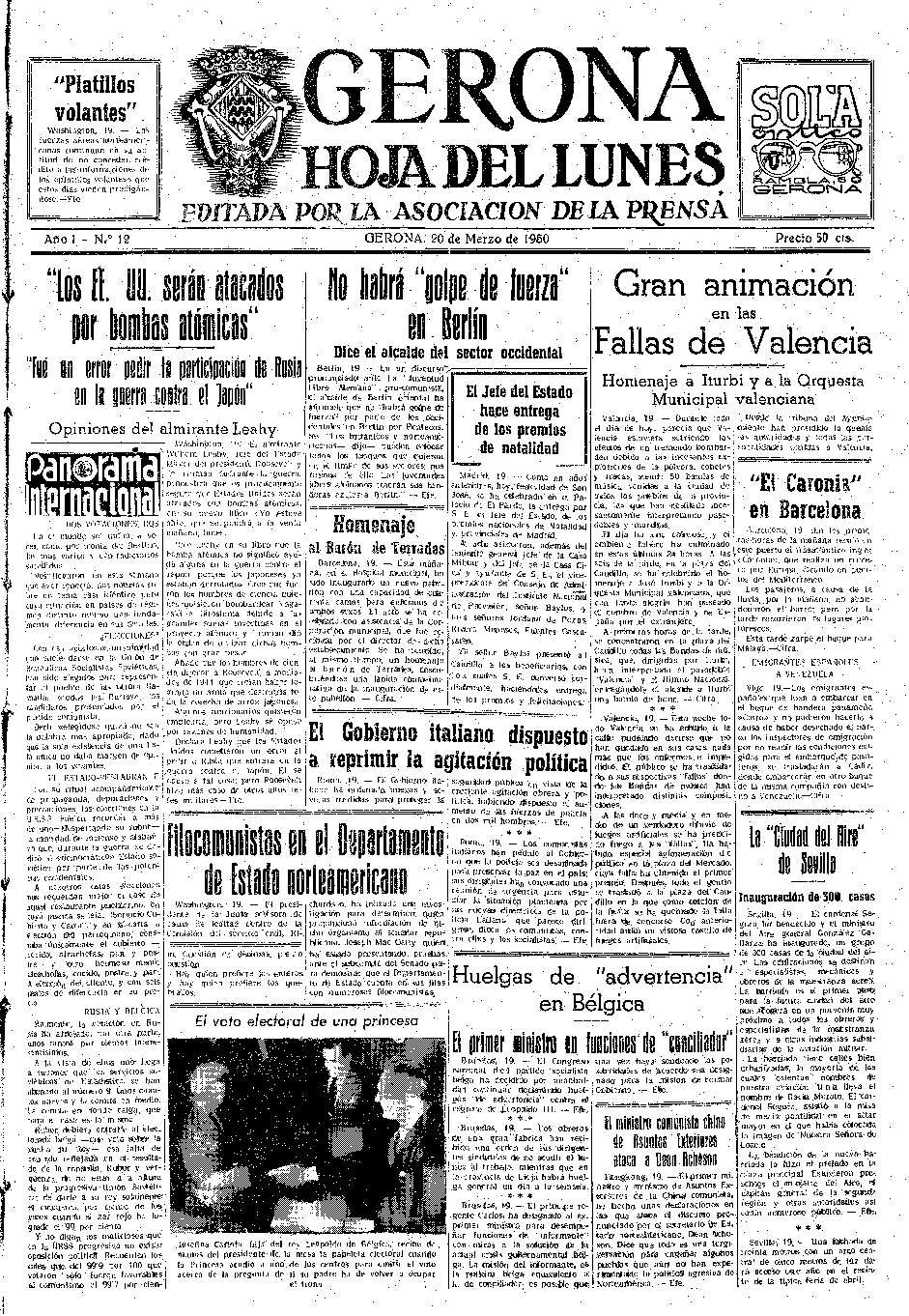 Hoja del Lunes. 20/3/1950. [Issue]