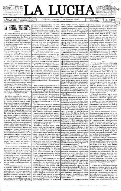 Lucha, La. 1/1/1897. [Ejemplar]