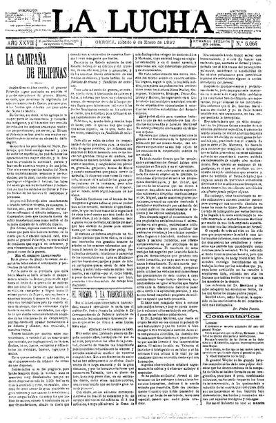 Lucha, La. 9/1/1897. [Exemplar]