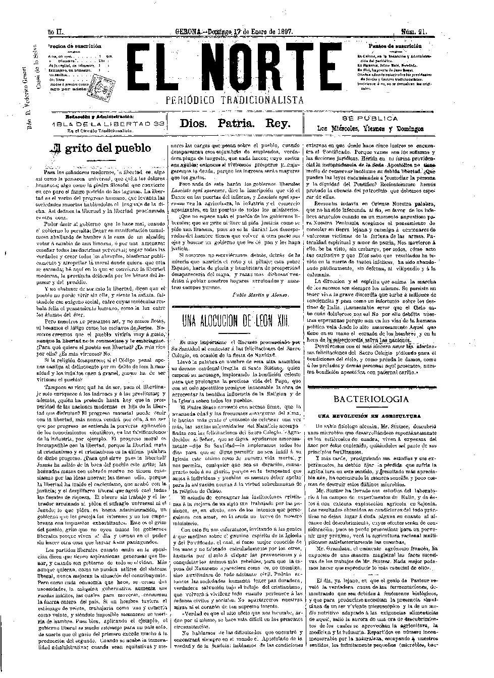 Norte, El. 17/1/1897. [Issue]