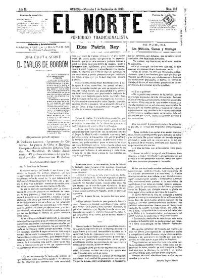 Norte, El. 1/9/1897. [Issue]