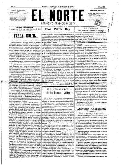 Norte, El. 5/9/1897. [Issue]