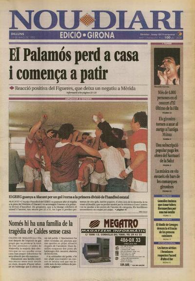 Nou Diari. Edició Girona. 10/5/1993. [Exemplar]