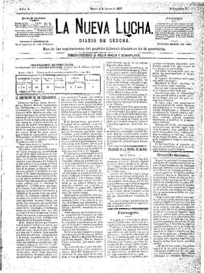 Nueva Lucha, La. 4/1/1887. [Exemplar]