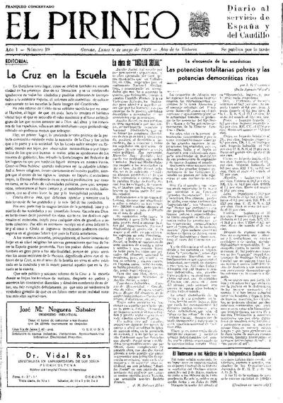 Pirineo, El. 8/5/1939. [Issue]