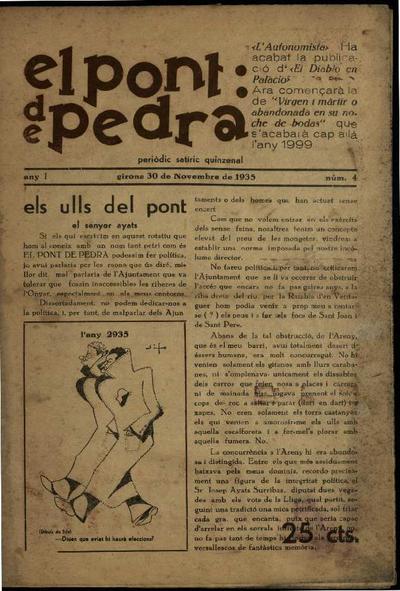 Pont de pedra, El. 30/11/1935. [Issue]