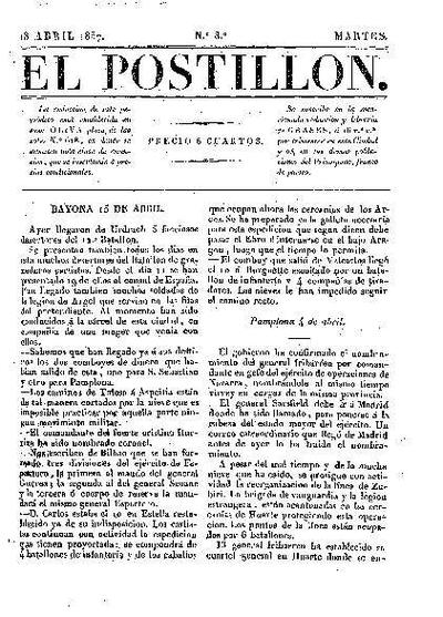 Postillón, El. 18/4/1837. [Issue]