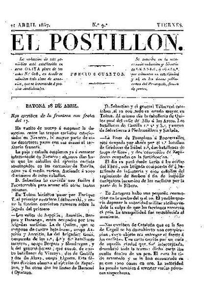 Postillón, El. 21/4/1837. [Exemplar]