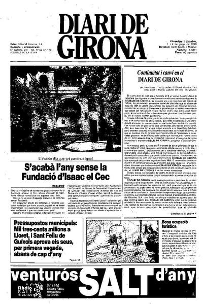 Diari de Girona. 1/1/1988. [Exemplar]