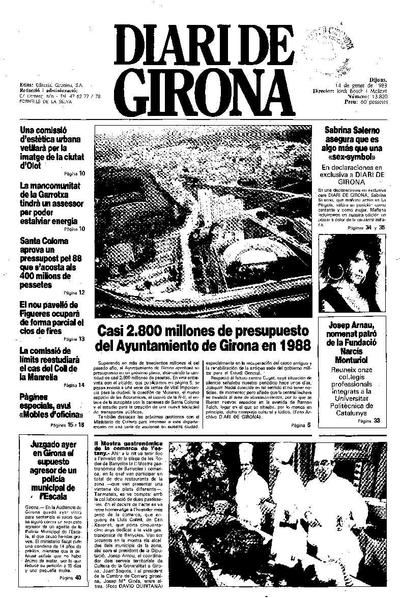 Diari de Girona. 14/1/1988. [Ejemplar]