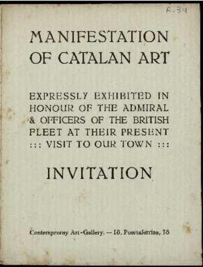 Manifestation of Catalan Art. [Record]