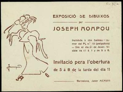 Exposició de dibuixos de Josep Mompou. [Record]